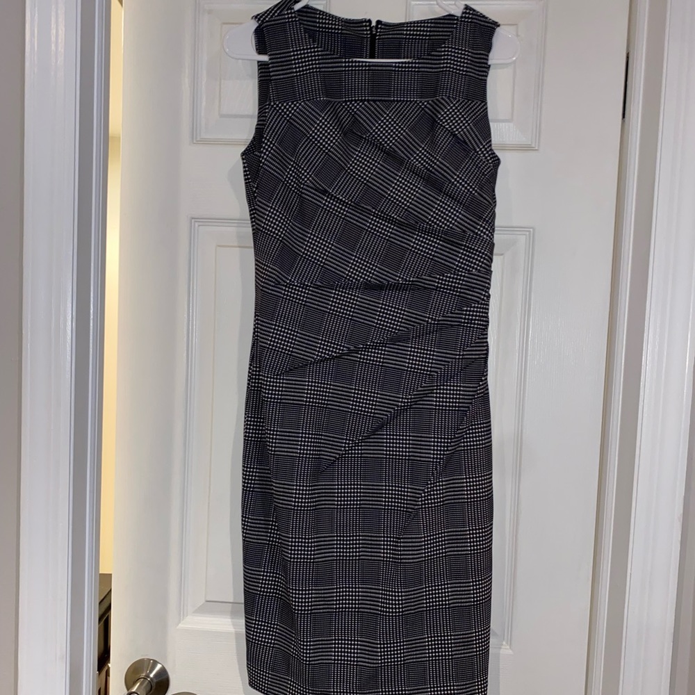 Grey plaid dress